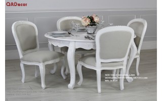 Bàn ghế ăn tân cổ điển BA09