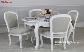 Bàn ghế ăn tân cổ điển BA09