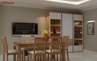 BÀN ĂN GỖ SỒI NGA BA102