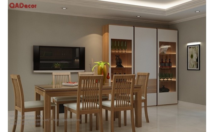 BÀN ĂN GỖ SỒI NGA BA102
