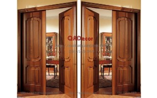 Cửa gỗ tự nhiên 2 cánh CG01