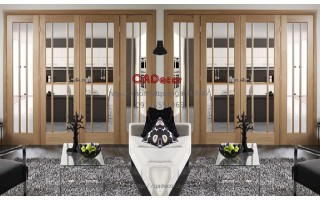 Cửa gỗ tự nhiên Sồi Nga CGS01