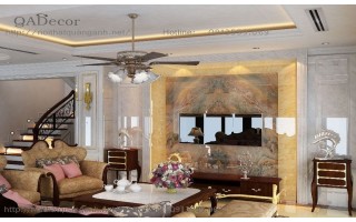 Thiết kế nội thất biệt thự tân cổ điển QAD - TKCĐ1