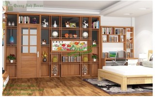 Tủ bếp gỗ sồi nga