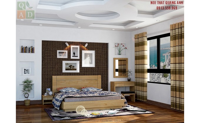 Giường ngủ gỗ đẹp hiện đại GN09 Giường ngủ gỗ đẹp hiện đại GN09