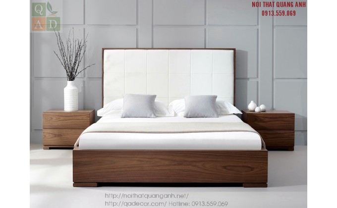 Giường ngủ gỗ tự nhiên hiện đại GN16