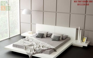 Giường ngủ đẹp màu trắng GN21