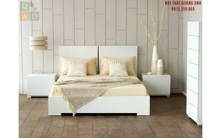Giường ngủ gỗ màu trắng GN27