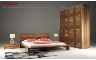 Nội thất phòng ngủ gỗ Óc chó Walnut PN60