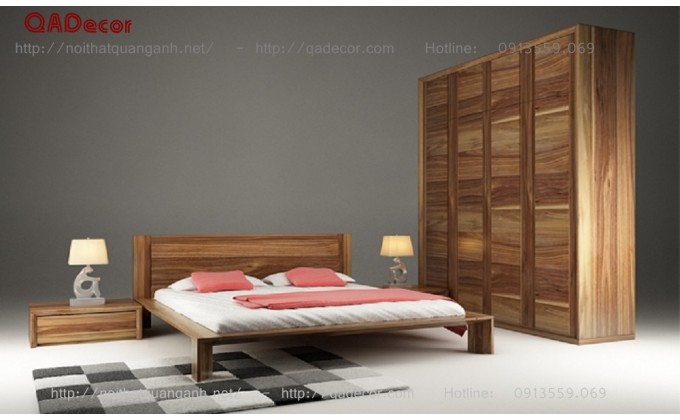 Mẫu giường gỗ óc chó  WALNUT - PN60