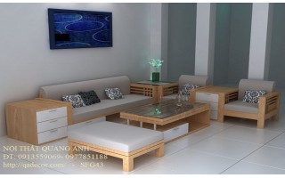 Bộ sofa gỗ phòng khách SFG43