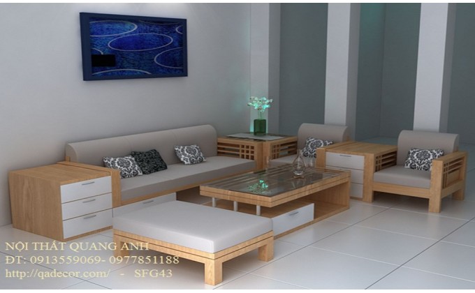 Bộ sofa gỗ phòng khách SFG43