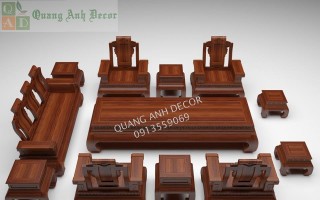 BÀN GHẾ PHONG KHÁCH GỖ HƯƠNG BGG1