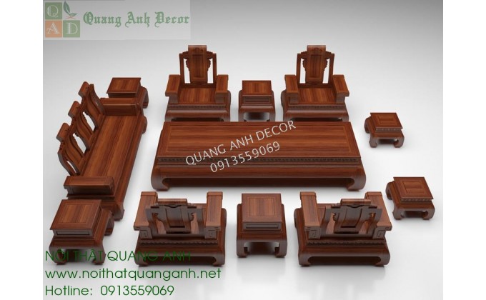 BÀN GHẾ PHONG KHÁCH GỖ HƯƠNG BGG1