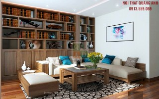 Bộ sofa gỗ phòng khách SFG424 Bộ sofa gỗ phòng khách SFG424