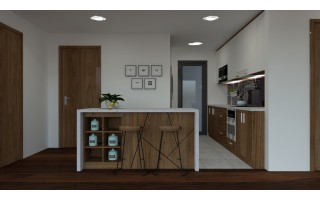 Tủ bếp gỗ AN CƯỜNG TB819