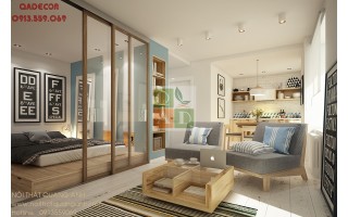 Thiết kế căn hộ chung cư 1 phòng ngủ