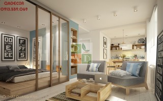 Thiết kế căn hộ chung cư 1 phòng ngủ