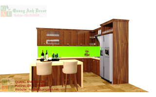 Mẫu tủ bếp gỗ óc chó TBG121
