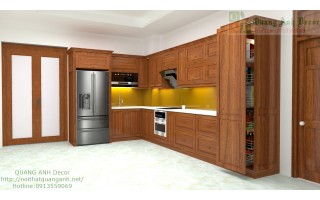 Tủ bếp gỗ gõ đỏ PACHI TBG919