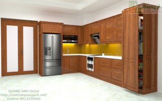 Tủ bếp gỗ gõ đỏ PACHI TBG919