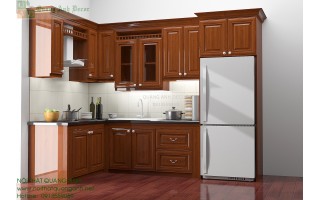 Tủ bếp gỗ Xoan đào TB890