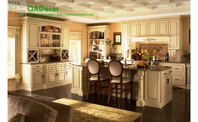Tủ bếp tân cổ điển TBCĐ1 Tủ bếp tân cổ điển TBCĐ1