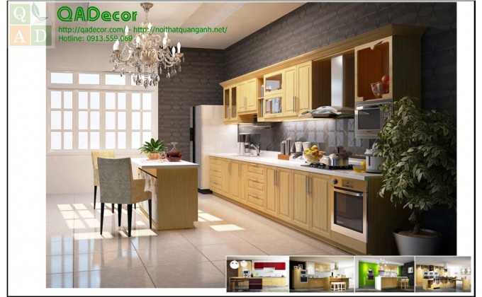 Tủ bếp có bàn đảo  TBD01