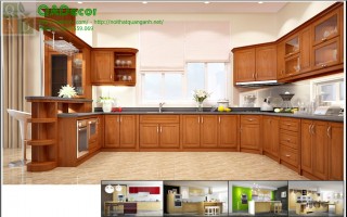 Mẫu tủ bếp gỗ đẹp sang trọng TBG1 Mẫu tủ bếp gỗ đẹp sang trọng TBG1