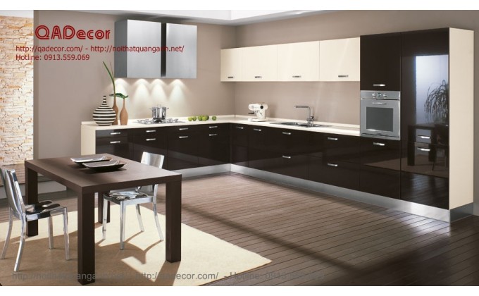 Tủ bếp hiện đại gỗ Acrylic TBA101