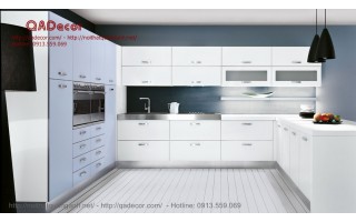 Mẫu tủ bếp hình chữ U - TBA401