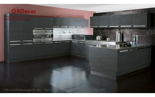 Mẫu tủ bếp hiện đại gỗ Laminate TBL12