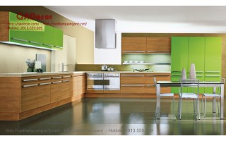 Tủ bếp gỗ Laminate hiện đại TBL21