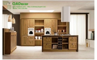 Tủ bếp gỗ óc chó