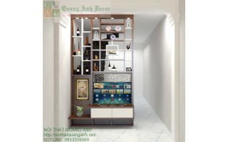 Vách ngăn cầu thang bằng gỗ vn107