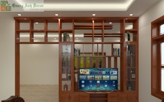 VÁCH NGĂN PHÒNG KHÁCH GỖ GÕ ĐỎ VN