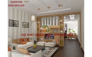 Kệ trang trí phòng khách nhà phố KTT109